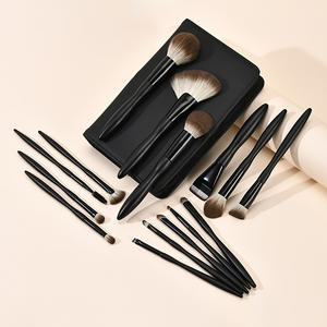 Coffret cadeau de pinceaux de maquillage de qualité supérieure, pinceau à poudre libre en poils d'animaux, pinceau correcteur pour fard à paupières, pinceau à blush - Product Image 6