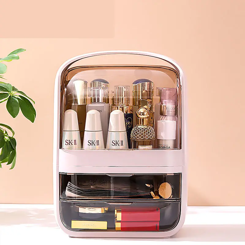 Makeup Storage Box Household Dustproof Desktop Skin Care Products Organization Organizer Plastic Box Storage Boxes Bins