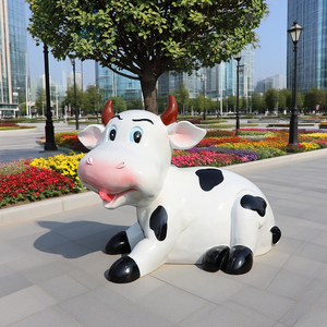 Nhà Máy Cung Cấp Thép Không Gỉ Dễ Thương Phim Hoạt Hình Bò Điêu Khắc Khuôn Set DIY Nghệ Thuật Đồ Trang Trí Sân Vườn Công Viên Con Đường Tùy Chỉnh Kích Thước Màu Sắc - Product Image 2