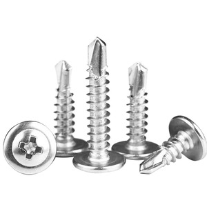 Tornillos Autoperforantes de Acero Inoxidable Galvanizado con Zinc GR5, Cabeza Plana M3/M6, Rosca Fina, Diámetro de la Tapa de 10 mm, Fijaciones para Paneles de Yeso y Madera - Product Image 3