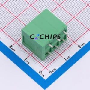 DB241V-5.0-3P-GN Spring Terminal Block Through hole Component (THT),P=5mm Connector 1x3P 5mm Green 3P - Product Image 2