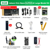 Kit de Desarrollo Jetson Orin NX SUPER AI, Potencia de Computación de 117/157 TOPS, GPU NVIDIA Ampere, 8GB/16GB de RAM Opcional, SSD M.2