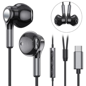 Écouteurs filaires stéréo HiFi Type-C intra-auriculaires avec micro et contrôle du volume pour smartphones <span class=keywords><strong>Android</strong></span>, ordinateurs portables et tablettes - Product Image 1