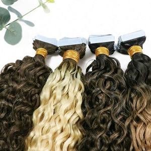 Extensions de cheveux naturels bouclés colorés à clipser, vente flash, cheveux humains, 2,5 g par pièce - Product Image 4