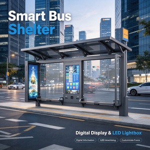 Parada de Autobús Inteligente Multifuncional con Señalización Digital, WiFi, Carga USB y Sistema de Energía Solar - Product Image 1