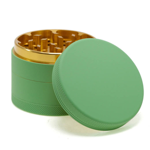 Custom Gold Shape Teeth 4 Parts <b>Herbs</b> Spice <b>Grinder</b> 63mm 55mm <b>Herb</b> <b>Grinder</b> Machine Matte Black Aluminium <b>Herb</b> <b>Grinder</b> - Product Image 5