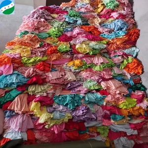 Prix au kilo en balles, vente en gros de tissu tricoté en coton jersey, pièces coupées, couleur unie pour femmes, jersey simple, tissu teint uni - Product Image 5
