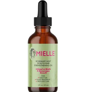 MIELLE Natural Organics Rosemary Mint Scalp Parting Hair Strengthening Nourishing Conditioning Hair Oil