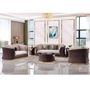 अच्छी गुणवत्ता स्टेनलेस स्टील फ्रेम सोफे सेट ग्रीन मखमल कवर उच्च घनत्व फोम भरने सोफे होटल हॉल घर विला के लिए - Product Image 2