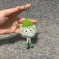 Porte-clés en peluche de dessin animé avec chapeau et grands yeux – Cadeau élégant et adorable pour amis ; Qualité supérieure pour sacs à dos, dortoirs, événements scolaires