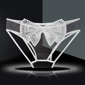 9999 Ropa Interior Femenina, Bragas Transpirables con Bordado de Malla, <span class=keywords><strong>Tanga</strong></span> Transparente de Cintura Baja para Mujer, <span class=keywords><strong>Tanga</strong></span> con Nudo Chino de Mariposa - Product Image 1