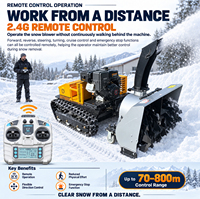 Souffleuse à neige sur chenilles à moteur essence haute performance 1080 mm, souffleuse à neige télécommandée, souffleuse à neige commerciale