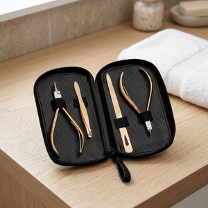 Fashion Gold <b>Nail</b> Manicure <b>Set</b> with Leather case MD-32 Grooming Kit Manicure <b>Set</b> Pedicure Toe <b>Nail</b> Art Tools <b>Set</b> Kits - Product Image 1