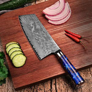 Coffret de 9 couteaux de chef professionnels KEENHOPE en acier Damas japonais, 67 couches, cœur VG10, manche en résine composite haute performance et motif épicéa - Product Image 5