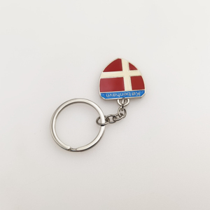 Nuevo caliente personalizado varias formas cobre epoxi Dinamarca vikingo Metal llavero <span class=keywords><strong>Copenhague</strong></span> Bandera <span class=keywords><strong>de</strong></span> Dinamarca recuerdos país ciudad regalo - Product Image 4