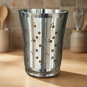 Verre en acier inoxydable, design moderne, motif points dorés, pour boissons froides, usage festif, adultes - Product Image 6