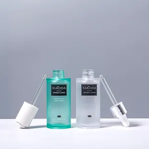 40Ml 60Ml Matte Black Frosted Parfum Essentiële Olie Plastic Dropper Flessen Met Kindveilige Dop