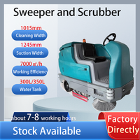 Nouvelle autolaveuse industrielle 2-en-1, nettoyeur et balayeuse multifonction, aspirateur humide/sec pour grand atelier/entrepôt