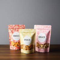 Sachets personnalisés imprimés en Mylar, résistants à l'humidité et au soleil, avec fermeture arrière, de qualité alimentaire pour biscuits, gâteaux, aliments pour bébés et sucre en conserve