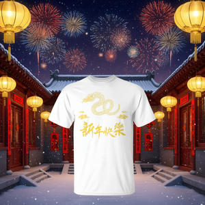 Camiseta con caligrafía china de serpiente para el Año Nuevo Lunar 2025 - Product Image 3