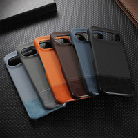 Conception d'affaires PU cuir sensation de peau épissage Texture mate coque de téléphone anti-choc pour Google Pixel 9 8 7 Pro XL