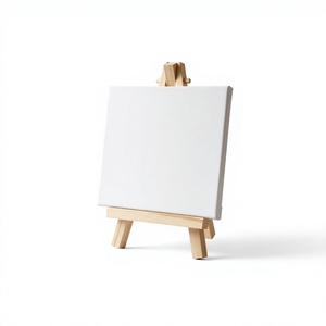 Factory Direct Wholesale China 10*10cm Oil Painting Board Easel <strong>Set</strong> Xiaohongshu Instagram Style <strong>Childrens</strong> Painting Wooden - Product Image 1