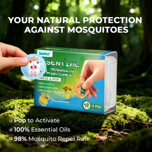 Pegatinas Repelentes de Mosquitos con Perlas Explosivas de Aceites Esenciales de Verano, Resistentes al Agua y de Larga Duración - Product Image 4