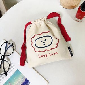 Bolsa de Regalo de Lona de Algodón de Alta Calidad, Bolsa con Cordón y Logotipo Personalizado, Estilo Plegable de Dibujos Animados, Venta al Por Mayor - Product Image 5
