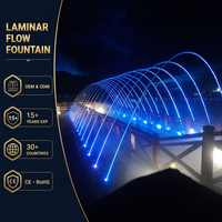 Fontaine à jet laminaire DMX512 LED colorée pour plaza commerciale, parc, aménagement paysager, vente en gros, fabrication OEM