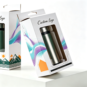Custom Logo Rigid Paperboard Box with Clear Window for <b>Water</b> <b>Bottle</b> Packaging Corrugated E-flute Paper Boxes - Product Image 5