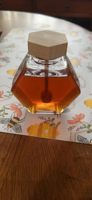 Pot à miel en verre avec cuillère distributrice, distributeur hexagonal en verre transparent, petits contenants à confiture, bouteille avec couvercle en liège pour la maison, les fêtes et les cadeaux