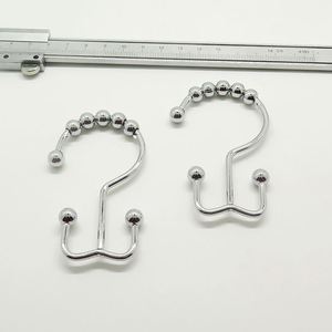 YIWANG Chrome Plated Double <b>Curtain</b> Rod <b>Hooks</b> <b>Curtain</b> Hanging Ring - Product Image 2