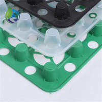Feuille de drainage et cellule de stockage d'eau en plastique HDPE 500x500mm, hauteur 38/48/68mm, pour usage extérieur/bureaux BOLV HT-DG400