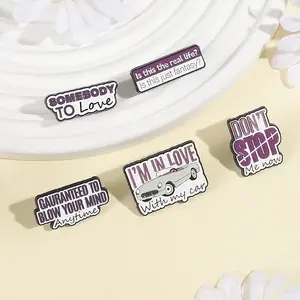 Pins Esmaltados con Letras de Música Rock SOMEBODY TO Love DON'T STOP Me NOW, Broches, Insignias para Mochila, Joyería, Regalo para Fans y Amigos - Product Image 2