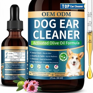 Limpiador de Oídos para Perros, <span class=keywords><strong>Gotas</strong></span> para Oídos con Aceite de Oliva Ozonizado y Equinácea, Sin Alcohol, para Perros y Gatos, 60 ml, Totalmente Natural - Product Image 1