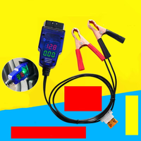 Herramienta de Ahorro de Energía para Baterías de Automóvil con Conector OBD2, Ahorrador de Energía de Emergencia para Diagnóstico de ECU, Muestra Voltaje y Corriente, Dispositivo Automotriz
