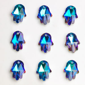 ג'ובי ספינקס כחול רב צורות תליון חרוזי זכוכית לב כוכב ירח טיפת מייפל פרפר חרוזי קריסטל לייצור תכשיטים - Product Image 6