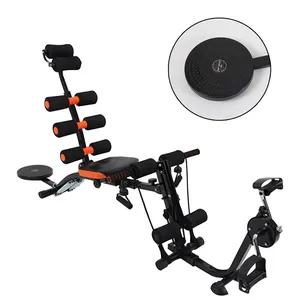 High Quality Gym Equipment Adjustable Multifunctional Abdomen Machine Six 6 Pack Care With Pedal And Waist Plate