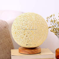 Lampe de bureau LED Fujiqiu Starry Sky Wood Ball avec télécommande, lumière de table USB à intensité variable, veilleuse pour chambre d'enfant, cadeau pour enfant