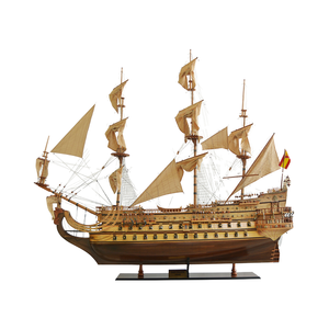 San Felipe Handcrafted 200cm Tall Ship Model Large Wooden Sailing <b>Boat</b> Replica for Maritime Decor Painted Cedar Collector - Product Image 1