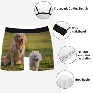 All Over Print Wholesale Manufacturer Sublimation Blank <b>Polyester</b> Custom Men Underwear With Logo and Design - Product Image 3