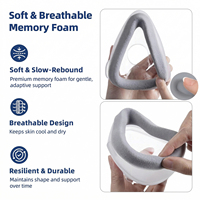 1/2 masques faciaux complets CPAP en silicone avec coussinets en mousse anti-fuite, confortables, de remplacement pour le type F20-01, pour l'apnée du sommeil, usage domestique uniquement