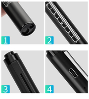 Lampe stylo médicale QXMOVING avec logo personnalisé, rechargeable par USB, lampe de diagnostic LED avec jauge pupillaire pour médecin et infirmière