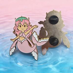 Broche de Esmalte Duro Personalizado con Diseño de Personaje de TV/Cine, Estrella de Rock, Borde Negro y Purpurina Morada, para Sombrero - Product Image 2