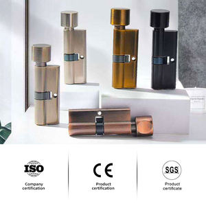 أسطوانة قفل مخصصة من النيكل الأسود بمقبض 70 أسطوانة من النحاس الأصفر بقشرة الزنك - Product Image 1