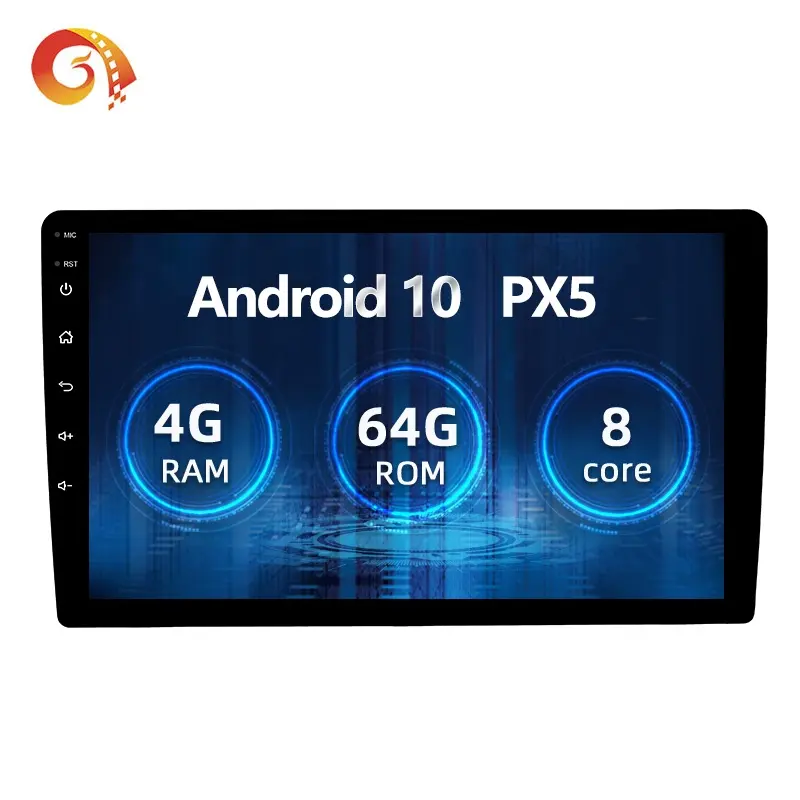 Android polegadas 4 + 64 10 GB PX5 8 Núcleo DSP AM RDS 1din dvd player do carro carplay stereo music player BT GPS navigation auto media