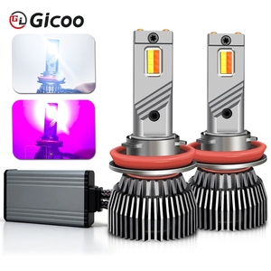 120w Dual Color H7 White Purple Car Truck LED Headlight Bulbs High Power for <b>H4</b> H11 H1 9005 9006 5202 880 - Product Image 3
