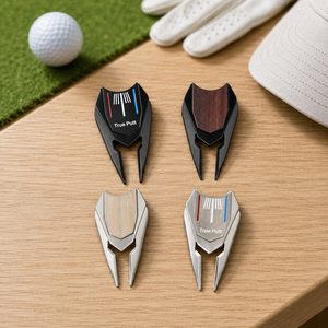 Outil de réparation de divots de golf promotionnel en gros, marqueur de balle magnétique, fourche de green en métal avec logo personnalisé, cadeau de tournoi, fabricant OEM - Product Image 1