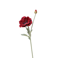 Bunga Sutra Poppy Islandia Berkualitas Tinggi Bunga Buatan Berkualitas Tinggi untuk Dekorasi Rumah Hiasan Meja Ruang Tamu