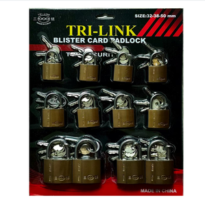 Cerradura segura de fábrica FEIHUAN, llave cruzada atómica Candado, candado de hierro pintado de latón, candados con almohadilla - Product Image 6